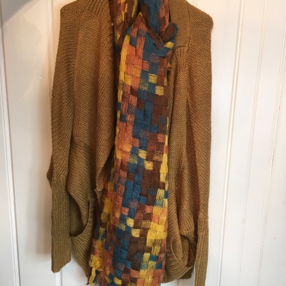 MIXED COLORFUL SQUARES SCARF - Picture 2 of 6